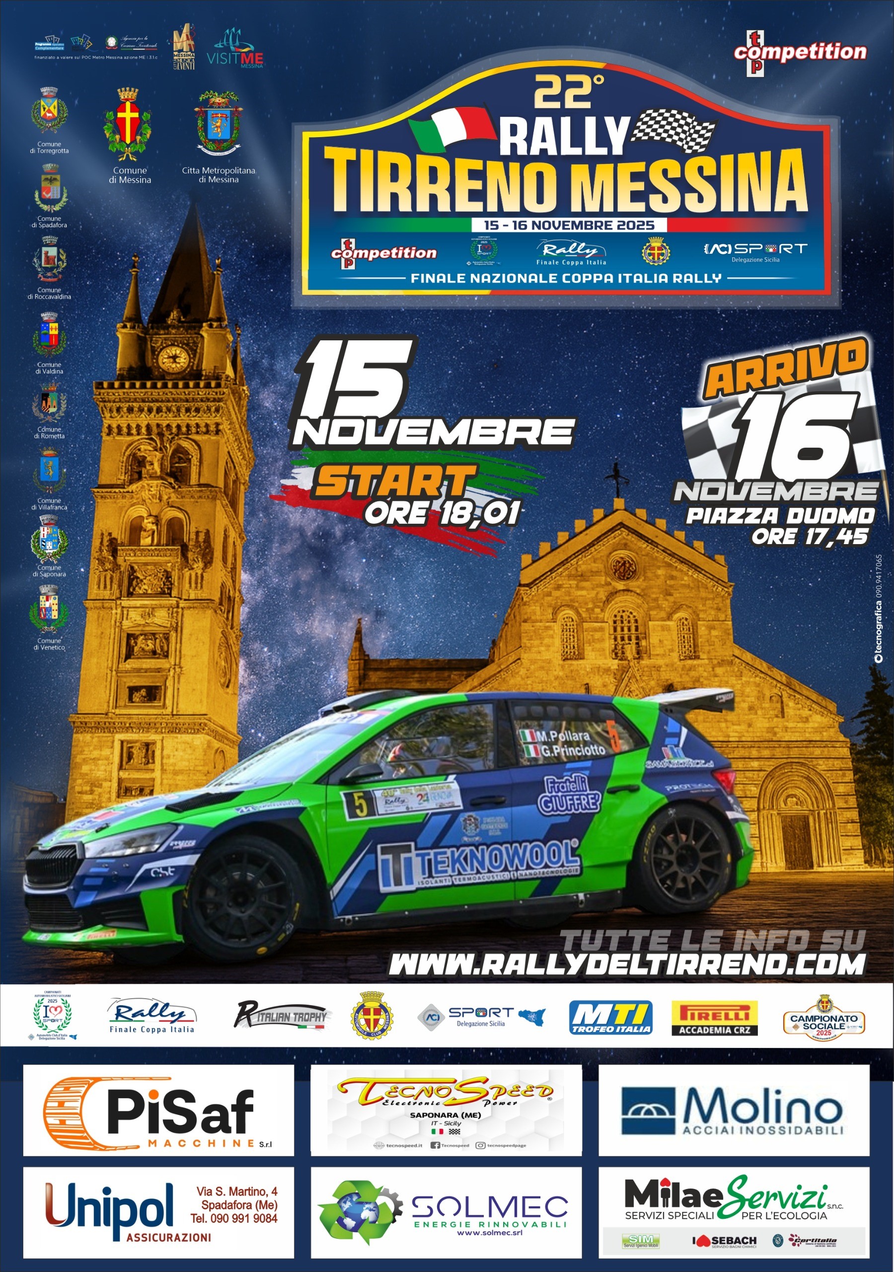 Il Rally Tirreno Messina apre le iscrizioni
